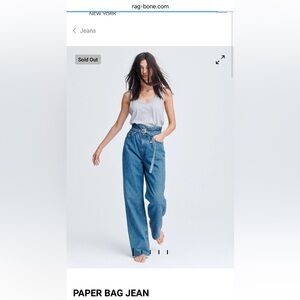 Rag and Bone PAPER BAG JEANS IN BLUEGRASS